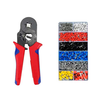 Crimped pliers+1200 insulated connectors